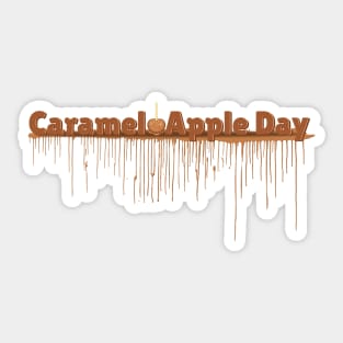 Caramel Apple Day Sticker